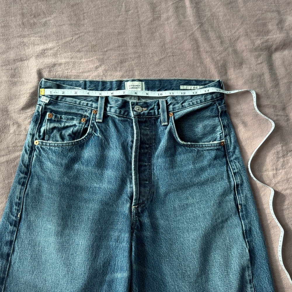 Citizens Of Humanity Wide Leg Blue Denim Jeans - Picture 12 of 13